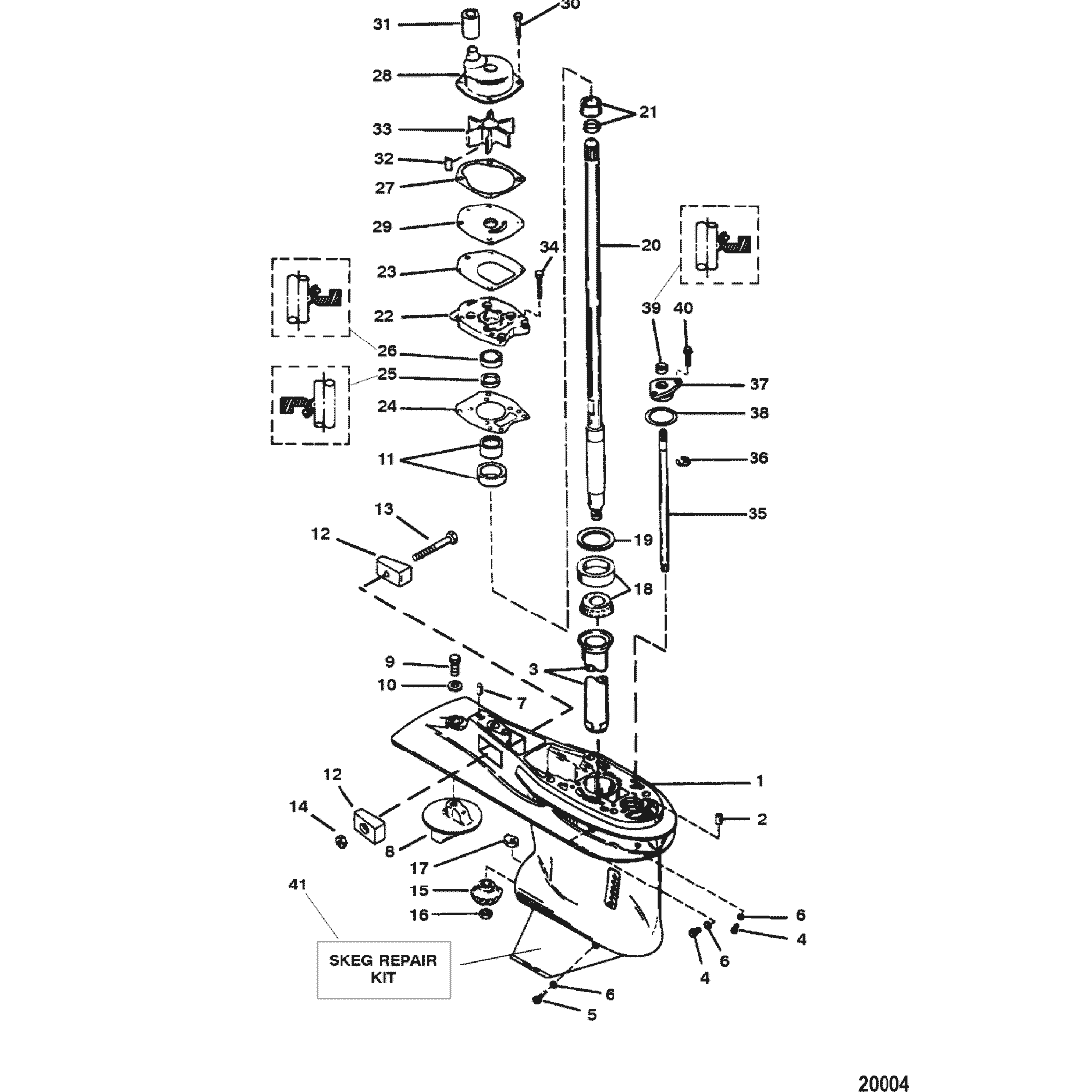 Gear Housing Assembly(Driveshaft) (3 Jaw Reverse Clutch)