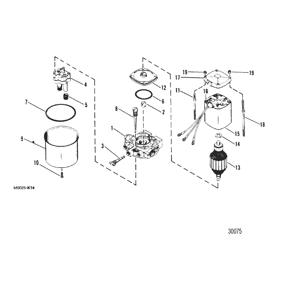 HYDRAULIC PUMP OILDYNE PUMP / METAL RESERVOIR