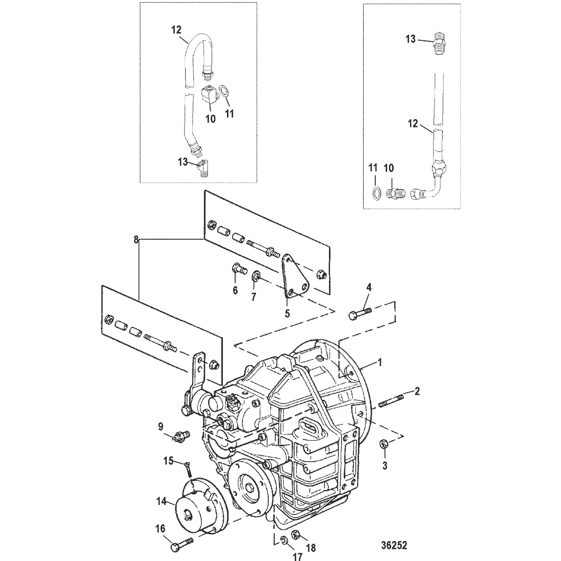 TRANSMISSION AND RELATED PARTS(INBOARD)