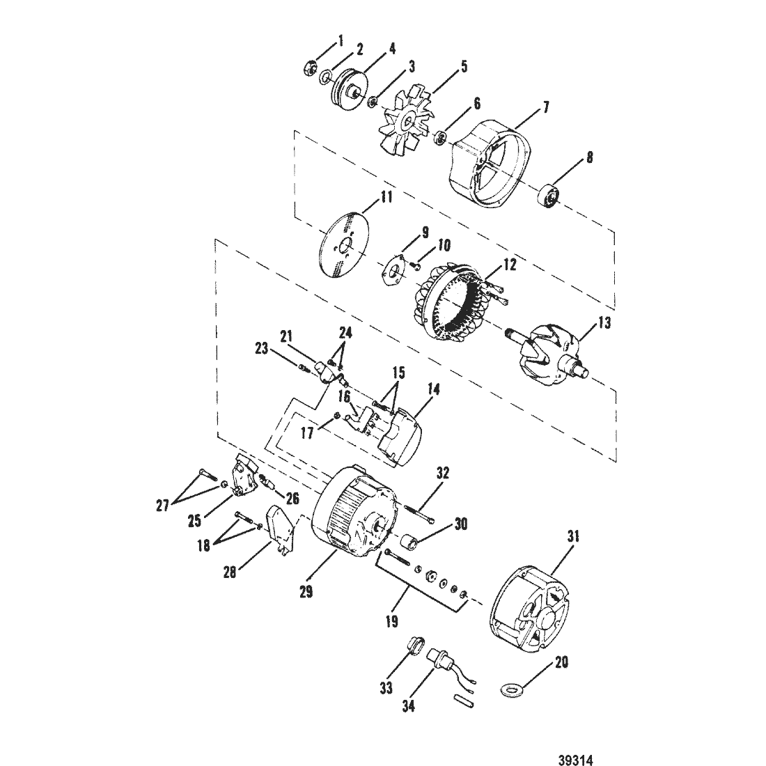 ALTERNATOR(DELCO-REMY #1103113)