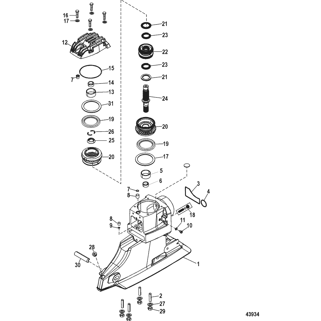 Driveshaft Housing and Drive Gears