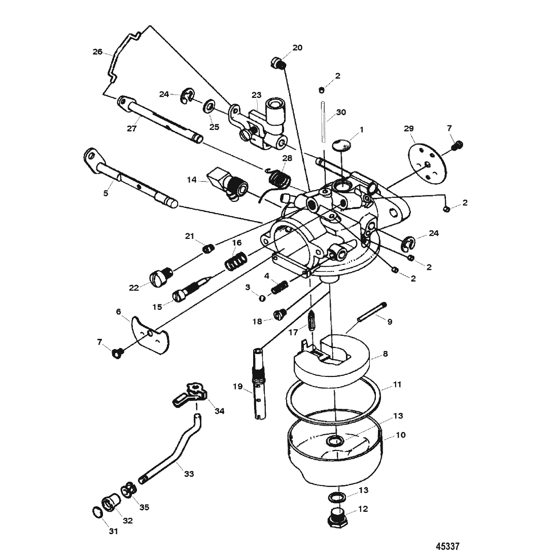 Carburetor(15 Hp Model) (1300-852550T & 852550A1)