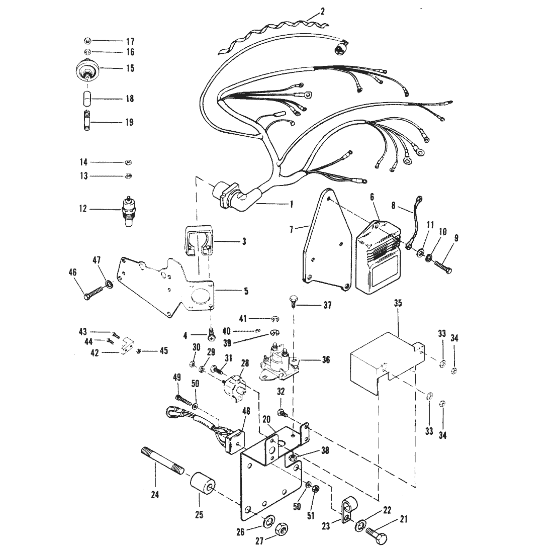 WIRING HARNESS AND ELECTRICAL COMPONENTS