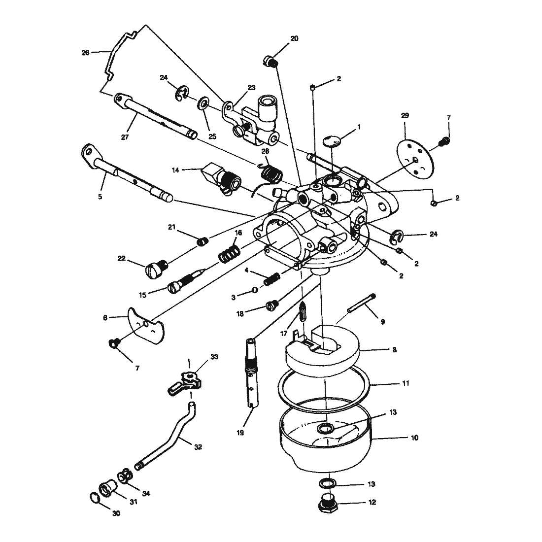 CARBURETOR (15 - 90C/92B & SER. # E000001 THRU E127699)