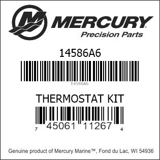 Mercury-Mercruiser 14586A6 THERMOSTAT KIT Genuine factory part