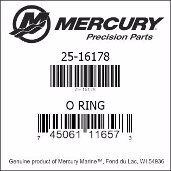 Bar codes for Mercury Marine part number 25-16178