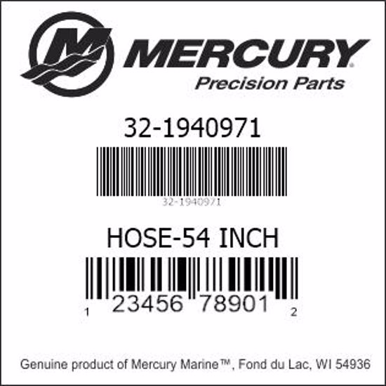 Mercury-Mercruiser 32-1940971 HOSE, (54.00 Inches Bulk) Genuine 