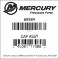 Bar codes for Mercury Marine part number 68584