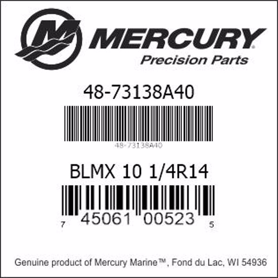 Mercury-Mercruiser 48-73138A40 PROPELLER ASSEMBLY (ALUMINUM)(PITCH