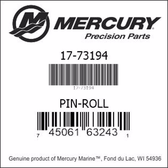 Bar codes for Mercury Marine part number 17-73194