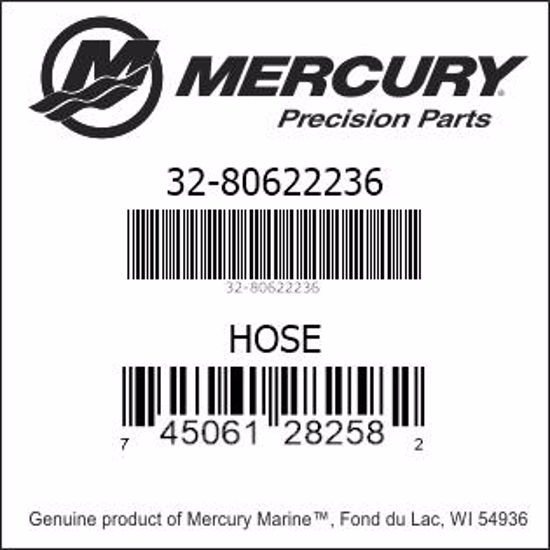 Bar codes for Mercury Marine part number 32-80622236