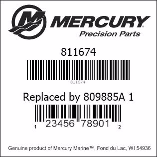 Mercury-Mercruiser 811674 Replaced by 809885A 1 Genuine factory part