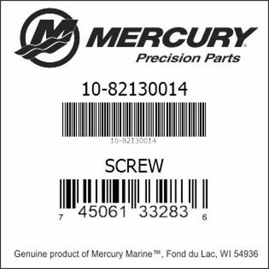 Bar codes for Mercury Marine part number 10-82130014