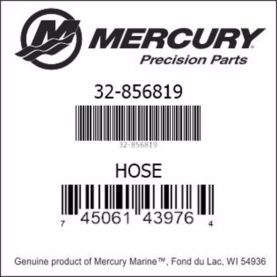 Bar codes for Mercury Marine part number 32-856819