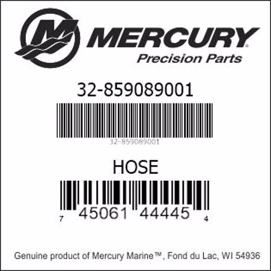 Bar codes for Mercury Marine part number 32-859089001