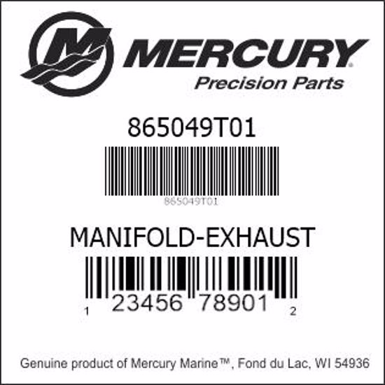 Mercury-Mercruiser 865049T01 MANIFOLD ASSEMBLY, Exhaust, Exhaust 