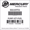 Mercury-Mercruiser 866169T01 High Pressure Fuel Pump Assembly Genuine  factory part