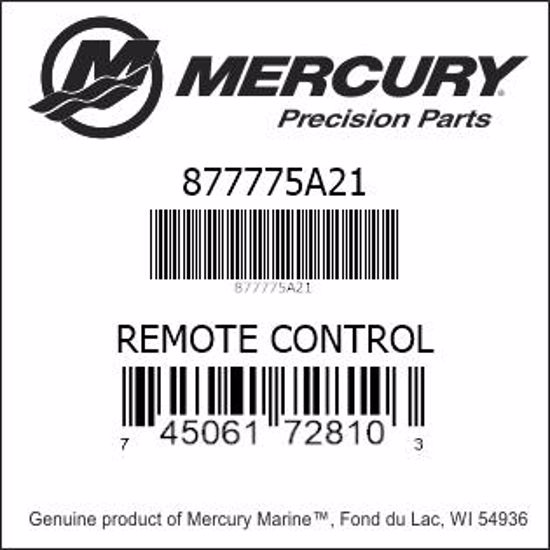 Mercury-Mercruiser 877775A21 REMOTE CONTROL, Triple/Quad Shadow 