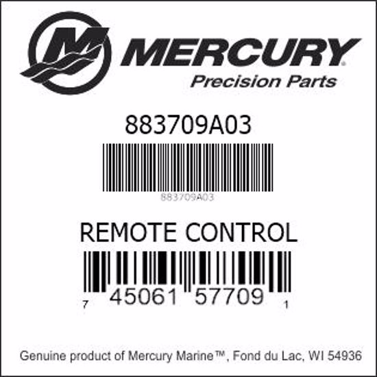 Mercury-Mercruiser 883709A03 REMOTE CONTROL Genuine factory part