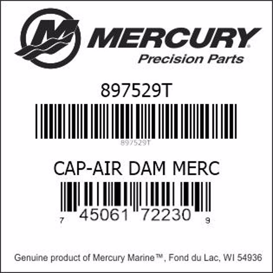 Bar codes for Mercury Marine part number 897529T