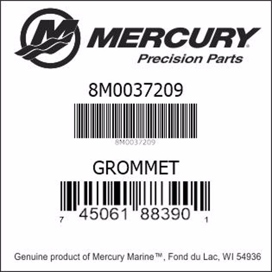 Bar codes for Mercury Marine part number 8M0037209