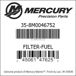 Mercury-Mercruiser 35-8M0046752 Quicksilver Fuel Filter Kit Genuine ...