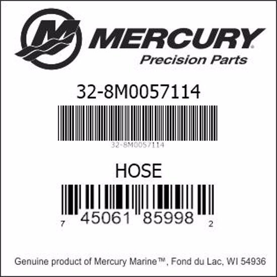 Bar codes for Mercury Marine part number 32-8M0057114