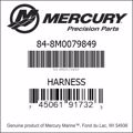 Bar codes for Mercury Marine part number 84-8M0079849