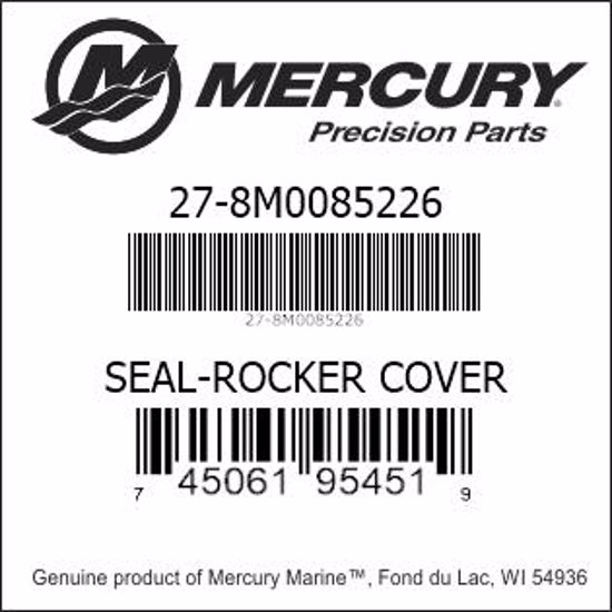 Bar codes for Mercury Marine part number 27-8M0085226