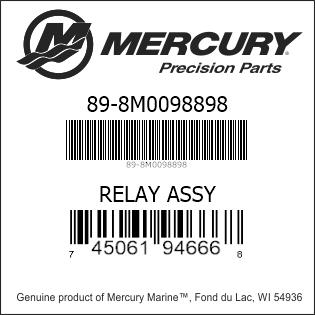 Реле mercury 8m0098898