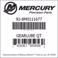 Mercury-Quicksilver 92-8M0111677 SAE 85W90 Extreme Performance