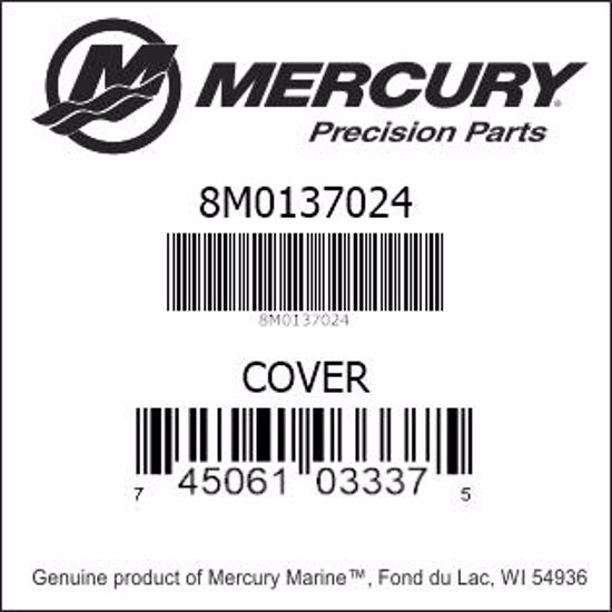 Bar codes for Mercury Marine part number 8M0137024