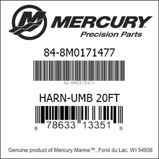 Mercury-Mercruiser 84-8M0171477 HARN-UMB 20FT Genuine factory part