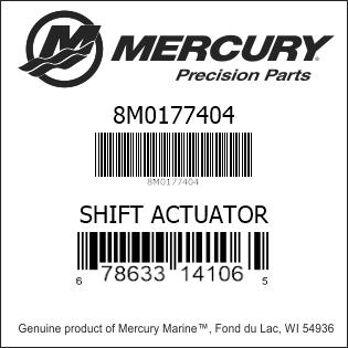 Mercury-Mercruiser 8M0177404 SHIFT ACTUATOR Genuine factory 