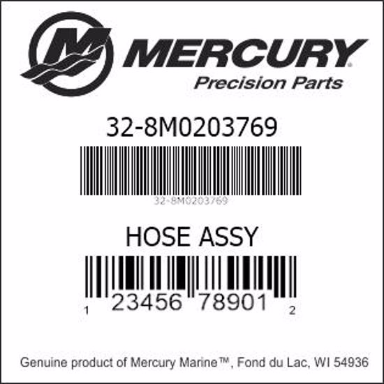 Bar codes for Mercury Marine part number 32-8M0203769