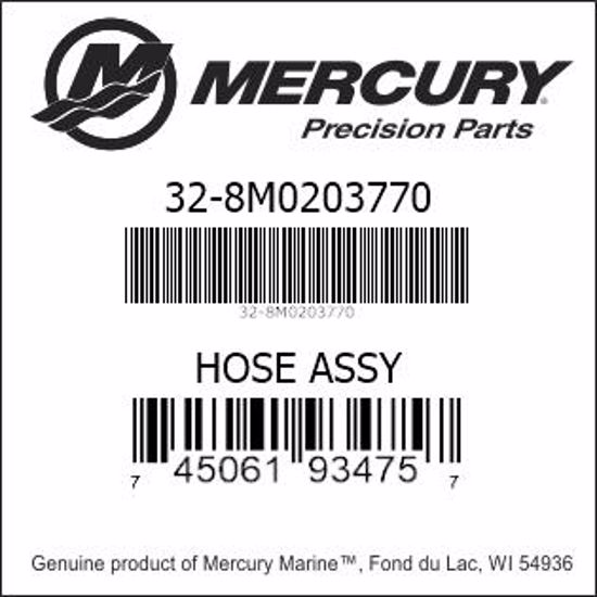 Bar codes for Mercury Marine part number 32-8M0203770