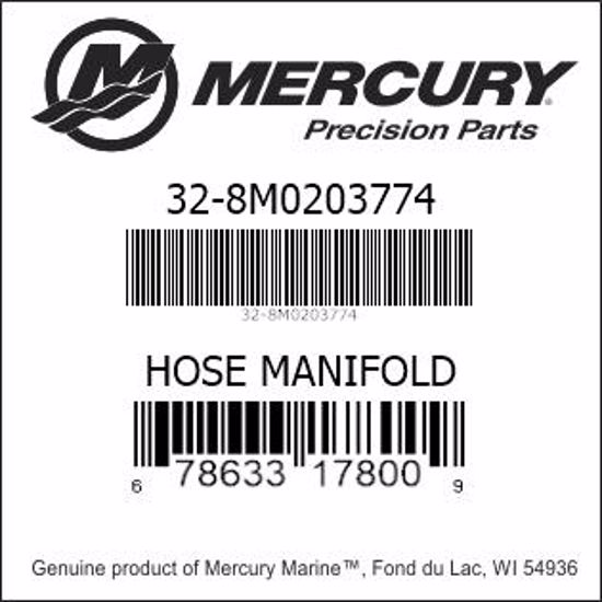 Bar codes for Mercury Marine part number 32-8M0203774