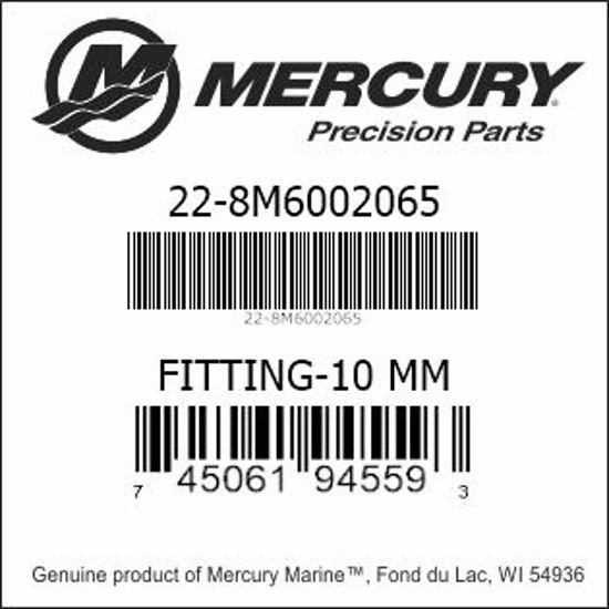 Bar codes for Mercury Marine part number 22-8M6002065
