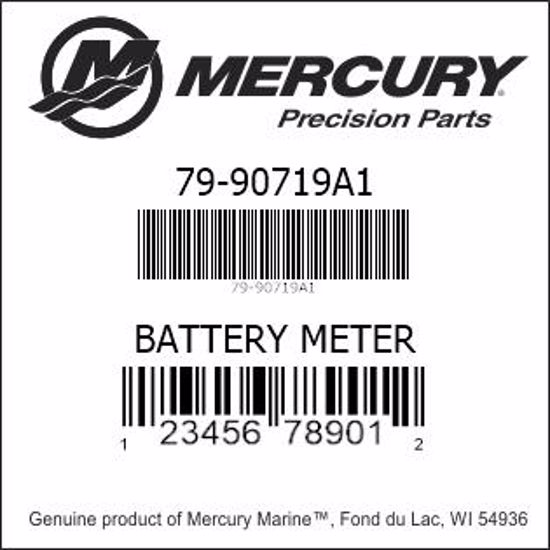 Bar codes for Mercury Marine part number 79-90719A1