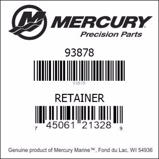Bar codes for Mercury Marine part number 93878