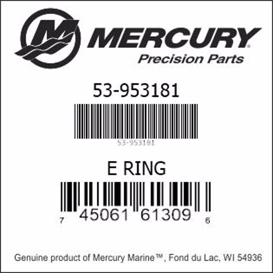 Mercury-Mercruiser 53-953181 E RING Genuine factory part