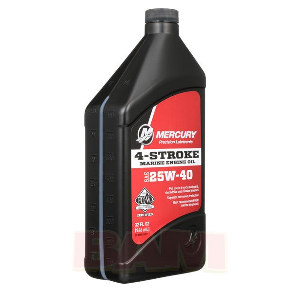 Mercury-mercruiser 92-8m0078627 4 Stroke Marine Engine Oil 25w40, 1 Qt 