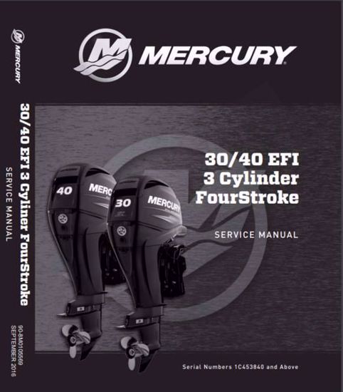 Mercury Outboard 90-8M0105569 Factory Service Manual 30/40 EFI 4 Stroke ...